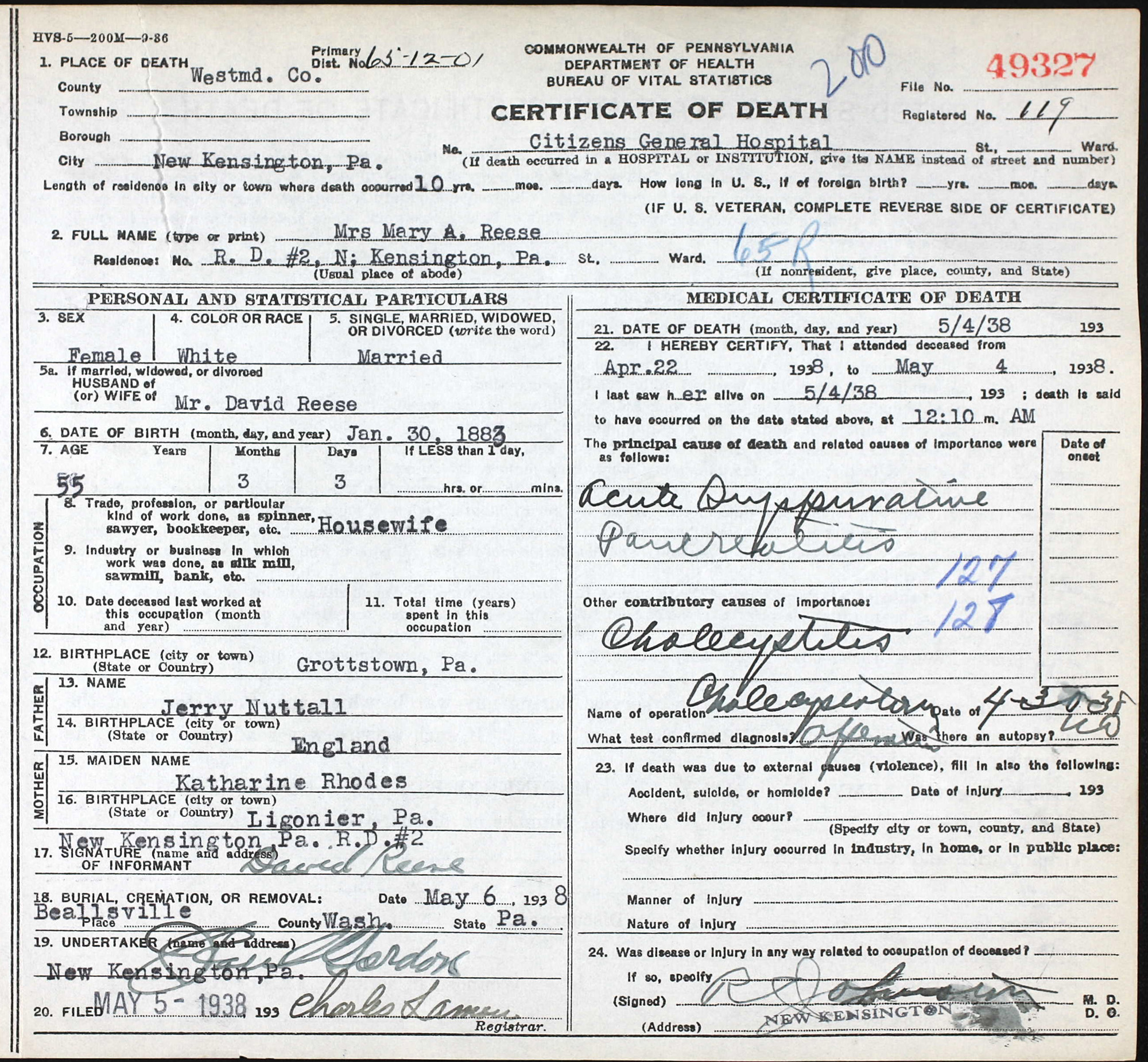 Mary Agnes Reese
